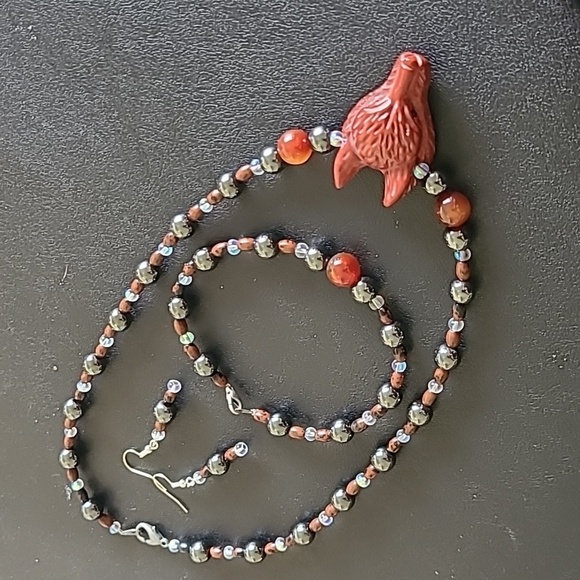 Handmade Jewelry - Handmade wolf's head necklace